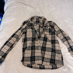 Plaid Button-Up Shirt